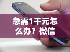 急需1千元怎么办？微信新增借钱功能叫什么试试这7个无门槛平台