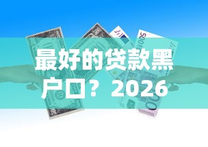最好的贷款黑户口？2026最新测评10个借款平台借钱