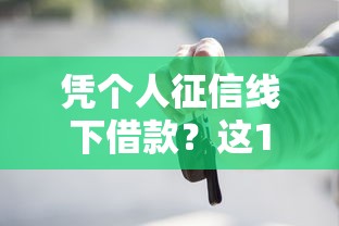 凭个人征信线下借款？这10个口子大全值得一试