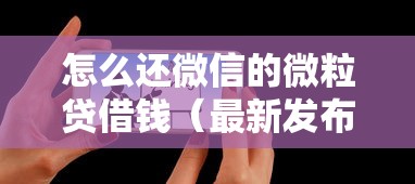 怎么还微信的微粒贷借钱（最新发布！）5个微信里可以借钱的平台