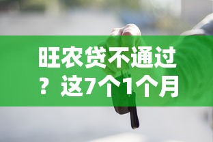 旺农贷不通过？这7个1个月借款平台不看征信值得一试