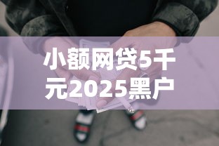 小额网贷5千元2025黑户借款必下大额口子，5000不查征信的贷款的5个平台介绍
