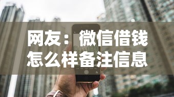 网友：微信借钱怎么样备注信息？求介绍几款不上征信贷款平台查询