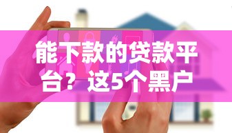 能下款的贷款平台？这5个黑户花户下款的口子2025值得一试