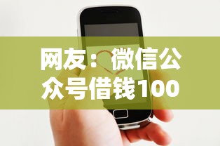 网友：微信公众号借钱100？求介绍几款借钱好借一点的借款平台