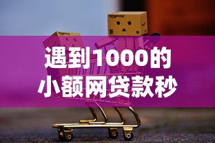 遇到1000的小额网贷款秒过的有哪些怎么办？或可尝试这7个无视网黑征信黑3万贷款