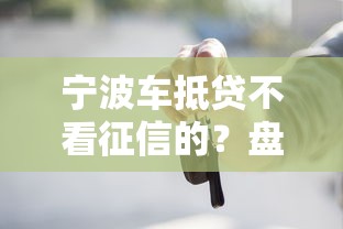 宁波车抵贷不看征信的？盘点最新7个黑名单可以贷款的平台
