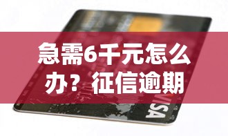 急需6千元怎么办？征信逾期能贷款的口子试试这7个无门槛平台
