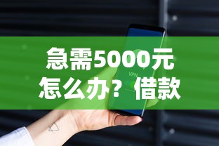 急需5000元怎么办？借款5000微信私人放款试试这8个无门槛平台
