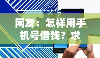 网友：怎样用手机号借钱？求介绍几款网贷平台正规