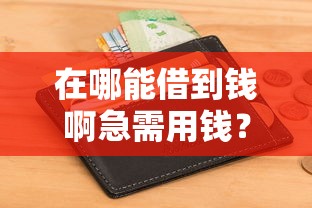 在哪能借到钱啊急需用钱？5个支持下款到微信的网贷无视不查征信软件