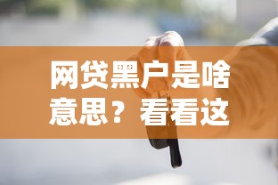 网贷黑户是啥意思？看看这7个有车在平台好贷款怎么样