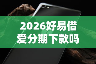2026好易借爱分期下款吗，差4000元就选这5个平台