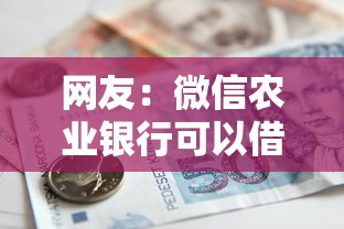 网友：微信农业银行可以借钱吗？求介绍几款什么贷款不上征信平台