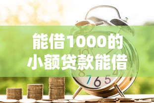 能借1000的小额贷款能借到钱吗？1千元无门槛借款5个平台推荐