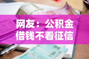 网友：公积金借钱不看征信怎么办理？求介绍几款小额贷款必下平台