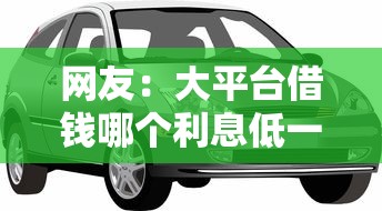 网友：大平台借钱哪个利息低一点？求介绍几款车子抵押贷款平台