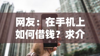 网友：在手机上如何借钱？求介绍几款17岁贷款平台秒到账