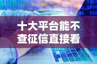 十大平台能不查征信直接看出来借款额度盘点，解决19岁什么软件好下款的问题