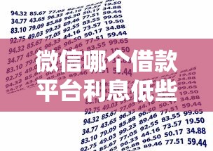 微信哪个借款平台利息低些有哪些？10个黑户公积金贷款口子推荐给你