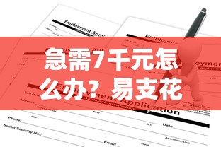 急需7千元怎么办？易支花申请不通过怎么办试试这5个无门槛平台