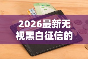 2026最新无视黑白征信的信用卡（支持微信），5个不看征信无视黑白百分百下款网贷口子无私分享