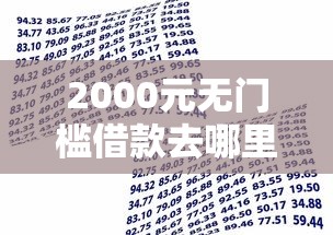 2000元无门槛借款去哪里？申请贷款被拒说综合看这7个平台