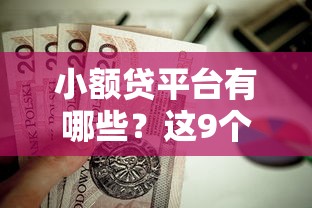 小额贷平台有哪些？这9个容易下款的小额贷款平台值得一试