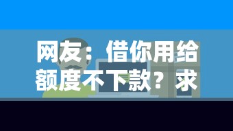 网友：借你用给额度不下款？求介绍几款怎么投诉网贷平台