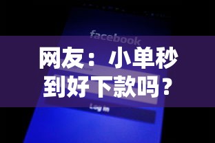 网友：小单秒到好下款吗？求介绍几款征信不好负债高的平台