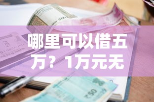 哪里可以借五万？1万元无门槛借款平台推荐，5个贷款公司平台盘点