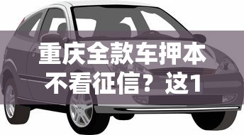 重庆全款车押本不看征信？这10个平台贷款容易通过值得一试