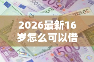 2026最新16岁怎么可以借到钱呢（支持微信），6个贷款借款平台好无私分享