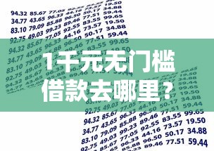 1千元无门槛借款去哪里？中邮消费金融借钱好不好看这8个平台